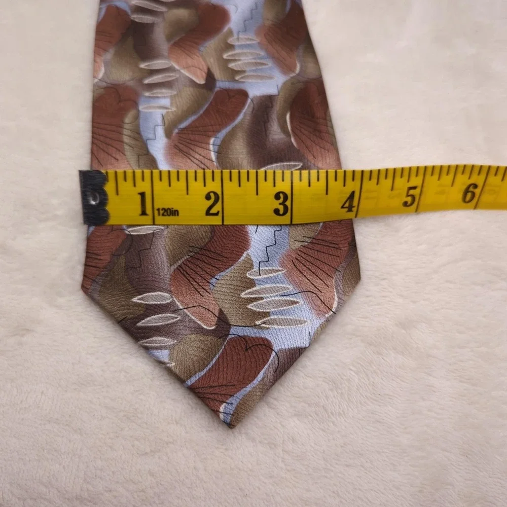 VINTAGE J Garcia Tie Mens‎ Brown Silk Duckworm Alarm Collection Limited Edition